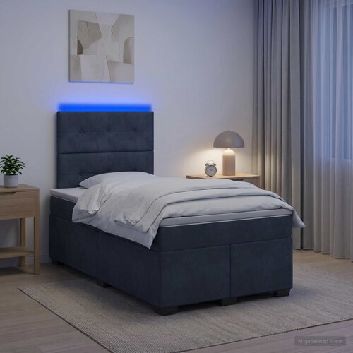  Boxspring krevet s madracem Tamnosiva 120 x 190 cm Bar&amp;scaron;un Slike