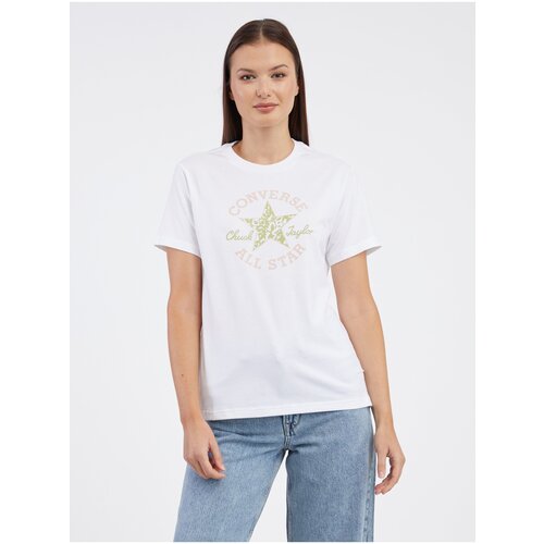 Converse White Women's T-Shirt Chuck Taylor Floral - Women Slike