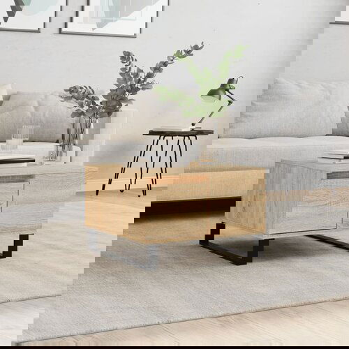 vidaXL Klubska mizica sonoma hrast 55x55x36,5 cm inženirski les Cene