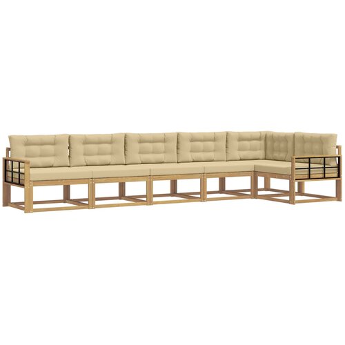 vidaXL Zunanja garnitura za sedenje 4 pcs Bela in bež Poliester, (5000280144) Cene