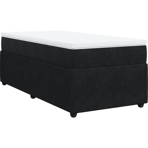 Maison Chic Box spring postelja - Vzmetna postelja z vzmetnico črn 90x190 cm žamet SL5015, (21887154) Slike