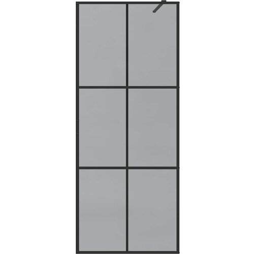  Zid za walk-in tu&amp;scaron; Crna 80 x 195 cm Staklo otporno na udarce Slike