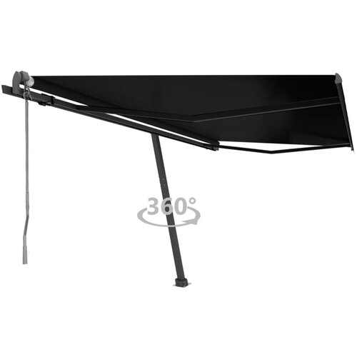 vidaXL prostostoječa avtomatska tenda 400x350 cm antracitna Cene