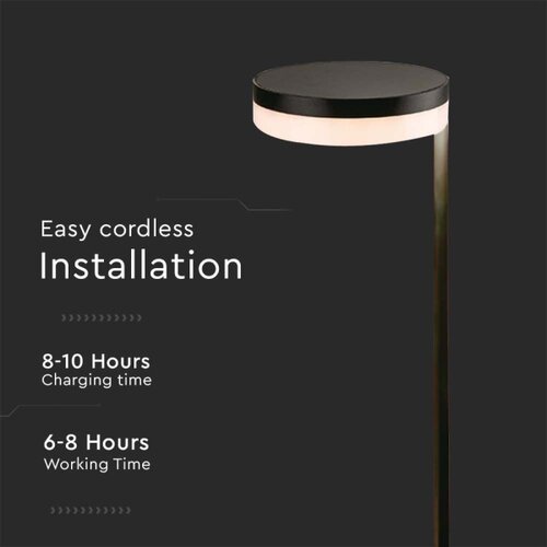 Spolja&amp;scaron;nja solarna LED lampa LED/2W/3,7V 3000K IP54 2000 mAh crna Slike