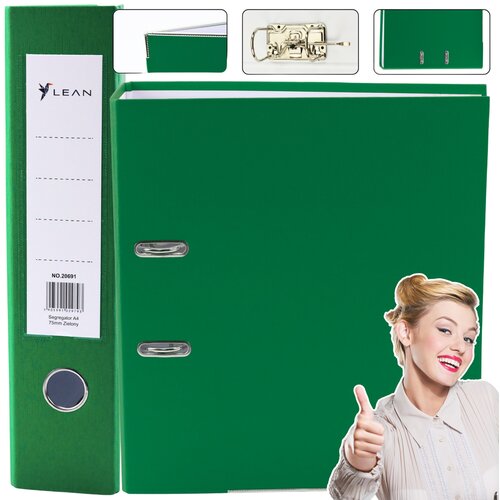  Registrator A4 &amp;scaron;irine 75mm s kapacitetom do 500 listova 80 g/m2 - zeleni Slike