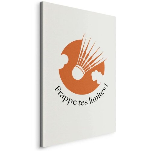  Slika - Badminton Shuttlecock on an Orange Circle Background 60x90 Standard Cene