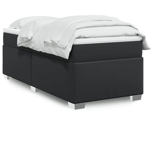 vidaXL Krevet s oprugama i madracem crni 90 x 200 cm od umjetne kože Cijene