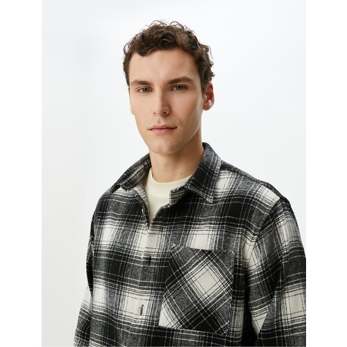 Koton Lumberjack Shirt Pocket Detailed Classic Collar Long Sleeve Slike