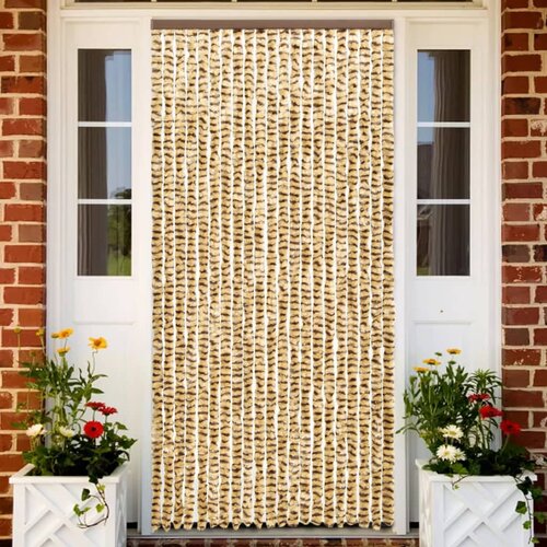 vidaXL Zavesa proti mrčesu bež in rjava 90x220 cm šenilja Cene