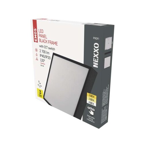  LED svetilo nadometno NEXXO, kvadratno, črno, 28,5W, nastavljiva CCT Cene