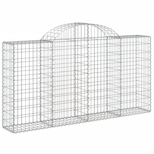  Lučne gabionske ko&amp;scaron;are 7 kom 200x30x100/120cm pocinčano željezo Slike