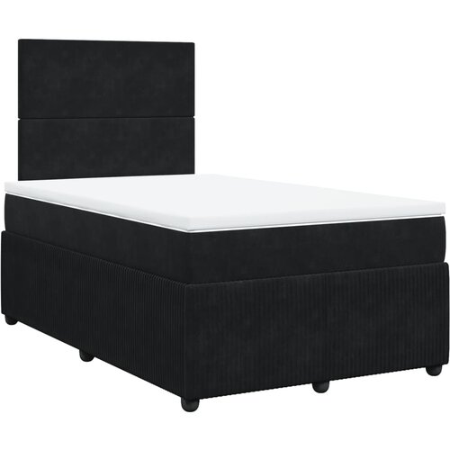 Maison Chic Box spring postelja - Vzmetna postelja z vzmetnico črna 120x190 cm žamet SL4425, (21888780) Cene