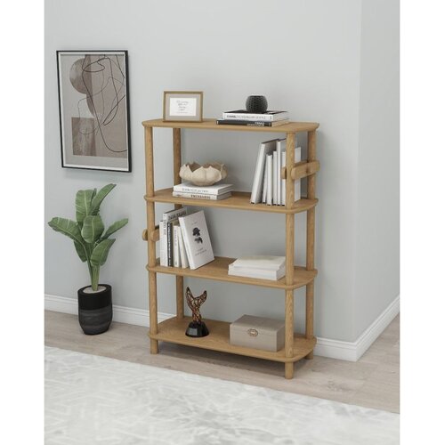 Hanah home rosa 4 oak bookshelf Cene