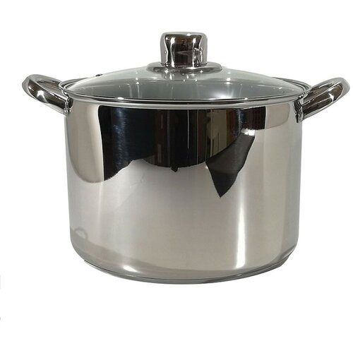 Gusto Casa Steel lonec s steklenim pokrovom 22cm / 2 ročaja / indukcija / inox, steklo, (20454917) Cene