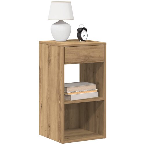 VidaXL Nočne omarice s predalom 2 kosa artisan hrast 35x34x66,5 cm Slike