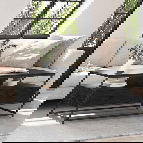 vidaXL Klubska miza Črni hrast 100 x 51 x 45 cm Konstruiran les Cene