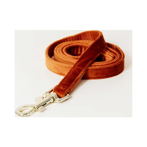 Kentucky Dogwear Pasji povodec "Velvet" 120 cm - oranžna