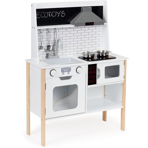 ECO TOYS EcoToys dječja drvena kuhinja s priborom i LED osvjetljenjem PLK537 Cene