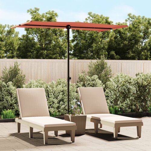 vidaXL Vrtni suncobran s aluminijskom šipkom 180 x 110 cm boja cigle Cijene