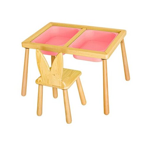 Hanah home Table and Chair - Pink Pink Kid's Table Set Cene