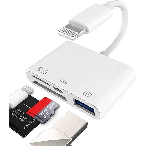 Kettz Lightning adapter 4u1, USB3.0+SD+TF+TIP C Slike