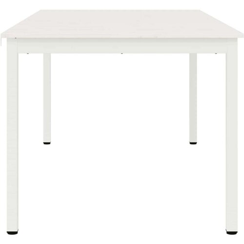  Stol za objedovanje Bijelo 180 x 90 x 75 cm Čvrsto borovo drvo Slike