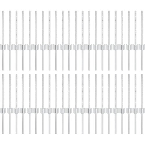 VidaXL Ograjne Stebre 44 pcs U-Kanal Srebrna 80 cm Jeklo Slike