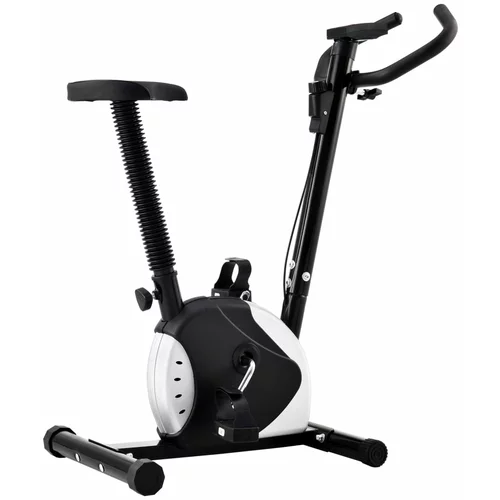 vidaXL bicikl za vježbanje s remenom za otpor crni