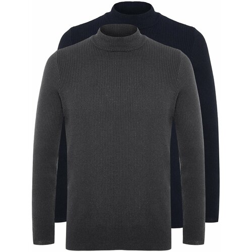 Trendyol Sweater - Dark blue - Fitted Slike