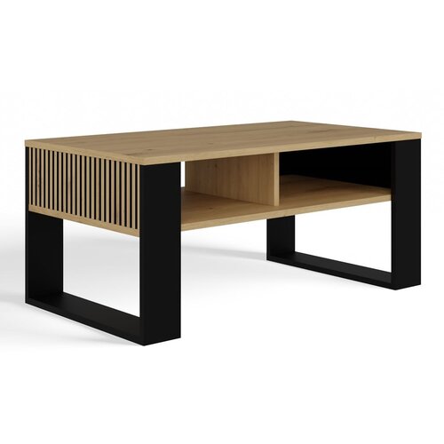 Shumee Moderna klubska mizica 2P SLIM, ČRNI ARTISAN HRAST, (21560481) Cene