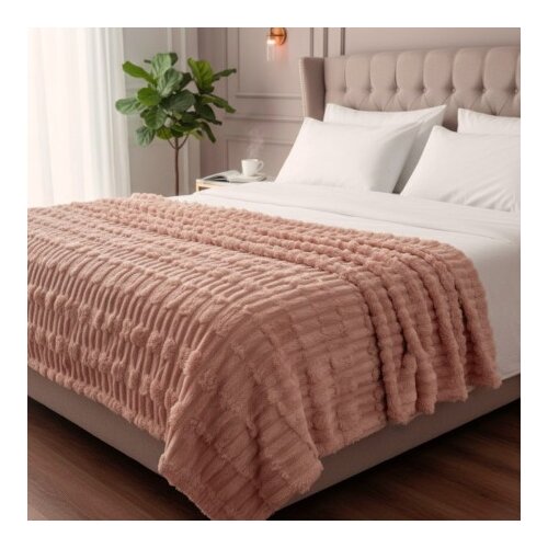  Meko prugasto ćebe 140&times;200 cm Grace Roze boja ( VLK4010336-roze ) Cene
