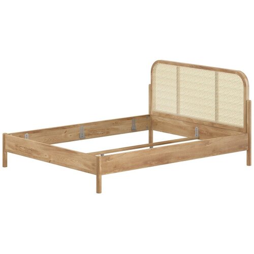 Vipack Bračni krevet od punog hrasta bez podnice 160x200 cm u prirodnoj boji Olive Rotan &amp;ndash; Slike