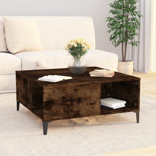  Stolić za kavu boja hrasta 80 x 80 x 36,5 cm konstruirano drvo Slike
