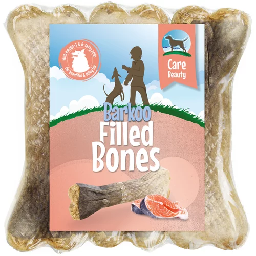 Barkoo polnjene žvečilne kosti - Beauty (z lososom) - Varčno pakiranje: 12 x 12 cm