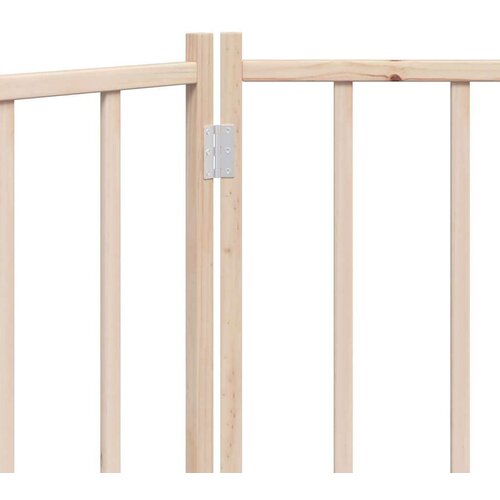 vidaXL Vrata za pse zložljiva 3 paneli 150 cm trden les jelke Cene