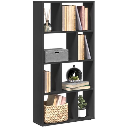Furnova Knjižna omara črna 60x20x120 cm inženirski les, (21933628) Slike