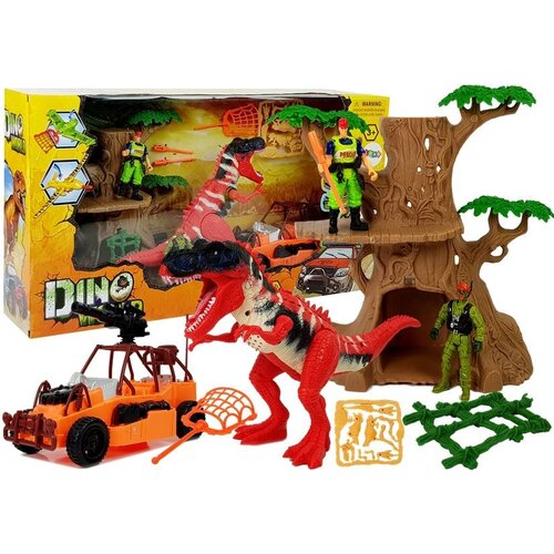 Lean_Toys Set figur sveta dinozavrov Vozilo Buggy Drevo Okostja Zvok Cene