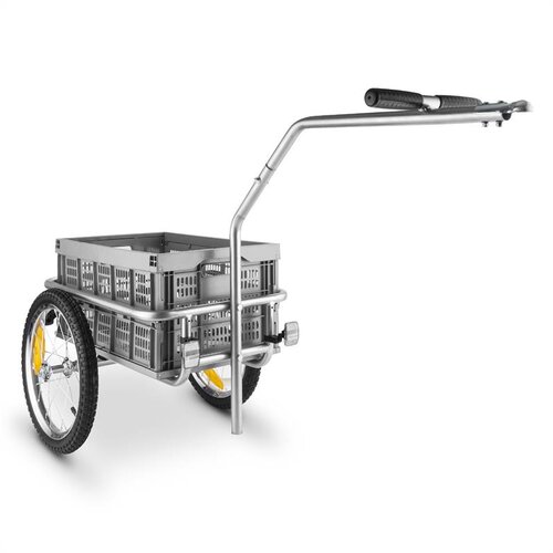 duramaxx BigBig Box, 40 l, 40 kg, prikolica za bicikl, ručna kolica, visoka poluga, siva Cijene