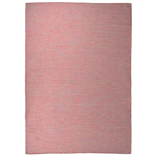 vidaXL Vanjski tepih ravnog tkanja 160 x 230 cm crveni