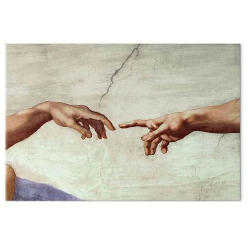  Slika - Michelangelo &amp;ndash; The Creation of Adam (hands) 30x20 Premium Print Slike