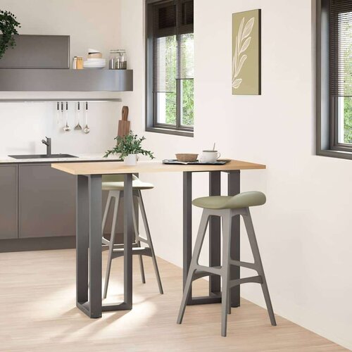  Noge barski stol T-oblika 2kom antracit 50x35x(100-101)cm čelik Slike