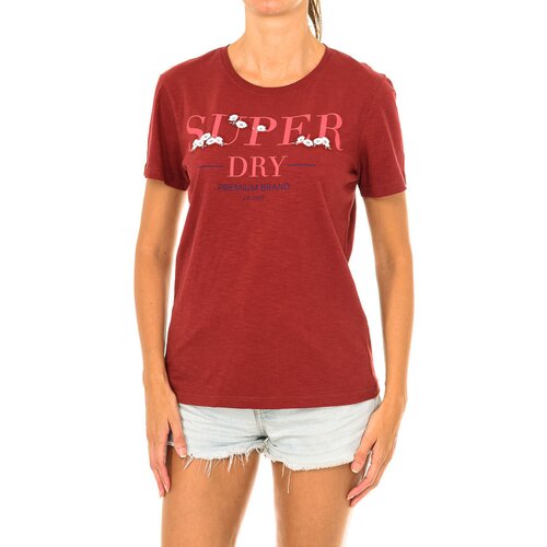 Superdry Majice s kratkimi rokavi W1010062A-N1N Rdeča Slike