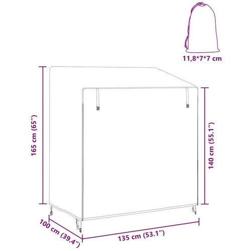 VidaXL Navlaka za vanjsku ljuljačku 135 x 100 x 165 cm Slike