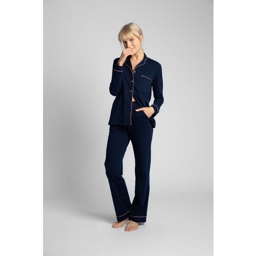 LaLupa Ženske hlače LA020 Navy Blue crne Cene