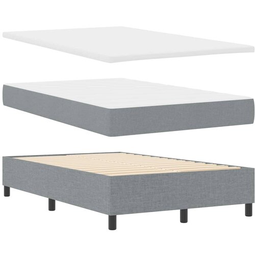  Krevet s opruga kutije Svjetlosiva 120 x 190 cm tkanina Slike