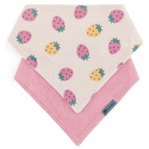 Petite&Mars Luke marama podbradak 3m+ 2 kom, Beige Strawberries/Dusty Rose Cijene