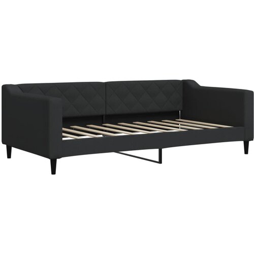 vidaXL Raztegljiva postelja črna 90x190 cm blago, (20792359) Cene