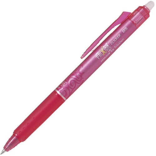 Roler gel 0,5 mm Frixion ball clicker pi&amp;scaron;i-bri&amp;scaron;i Pilot BLRT-FR5-P roza Slike