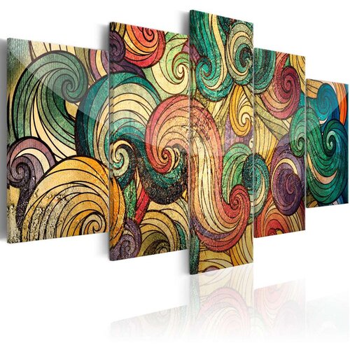  Slika - Colourful Waves 100x50 Slike