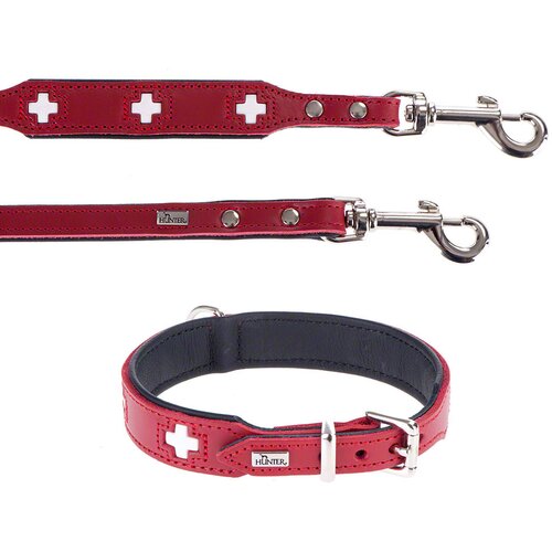 Hunter set: ovratnica Swiss + povodec Swiss - Ovratnica velikosti 60 + povodec 200 cm/18 mm Cene